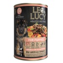 LEO&LUCY влажный корм консервированный полнорационный для щенков, паштет мясное ассорти с овощами, 400 г