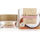 Eveline крем для лица мультифункциональный кокосовый для сухой и чувствительной кожи, серии Rich Coconut, 50 мл