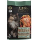 LEO&LUCY сухой холистик корм полнорационный для взрослых кошек с индейкой, ягодами и биодобавками, подходит для стерилизованных и пожилых, 400 г