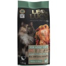 LEO&LUCY сухой холистик корм полнорационный для взрослых кошек с индейкой, ягодами и биодобавками, подходит для стерилизованных и пожилых, 1500 г