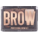Stellary набор для бровей Professional Brow set тон 02 brunette, 2.4 г