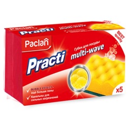 Paclan губки для посуды "Practi Multi-Wave"
