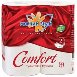Мягкий знак туалетная бумага "Comfort" 2-х слойная