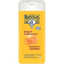 Le Petit Marseillais гель-пена для душа "Грейпфрут и апельсин" 250 мл + Carefree салфетки супертонкие "Cotton feel. Aroma" 2 шт