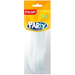 Paclan Party ложки пластиковые белые
