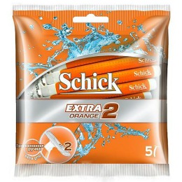 Schick станок одноразовый "Extra 2 Base Orange", 5 шт
