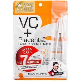 Japan Gals маска для лица "Placenta + VC" с плацентой и витамином C