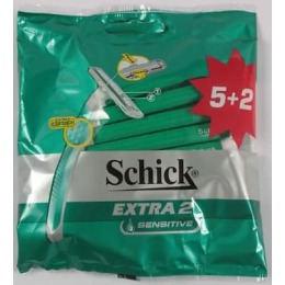 Schick станок одноразовый "Extra 2 Active Sensitive", 5 шт + 2 шт