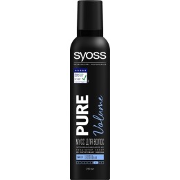 Syoss мусс для волос "Pure. Volume" экстрасильная фиксация