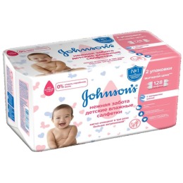 Johnson`s baby салфетки "Нежная забота", 128 шт