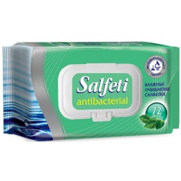 Salfeti салфетки влажные очищающие, антибактериальные, 72 шт