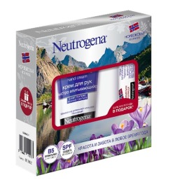 Neutrogena подарочный набор: крем для рук быстро впитывающийся  + бальзам-помада