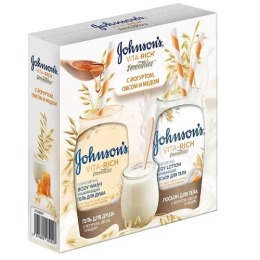 Johnson`s подарочный набор Vita-Rich ухаживающий с йогуртом, овсом и медом