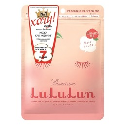 Lululun маска для лица увлажняющая и улучшающая цвет лица «Персик из Яманаси», 7 шт