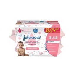 Johnson`s baby детские влажные салфетки Нежная забота DUO PACK
