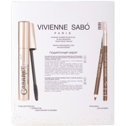 Vivienne Sabo Подарочный набор: тушь "Cabaret premiere" тон 01 + Карандаш для бровей, тон 001