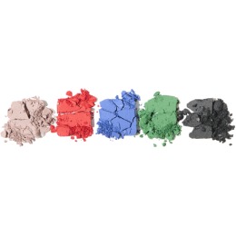 Influence Beauty палетка теней мини Color algorithm, тон 04, Серебряный, красный, синий, зеленый, серый, 5 гр
