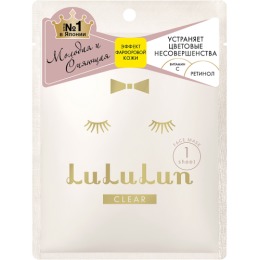 Lululun маска увлажнение и улучшение цвета лица FACE MASK CLEAR WHITE, 1 шт