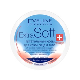Eveline крем для кожи лица и тела для любого типа кожи Питательный, серии Extra Soft, 200 мл