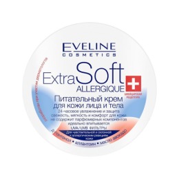 Eveline крем для кожи лица и тела для чувствительнй и склонной к аллергическим реакциям кожи Allergique-питательный, серии Extra Soft