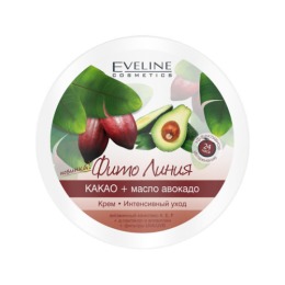 Eveline крем-интенсивный уход, серии фито линия: какао+масло авокадо, 210 мл