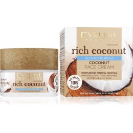 Eveline крем для лица для всех типов кожи, в том числе чувствительной Интенсивно увлажняющий кокосовый, серии Rich Coconut