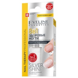 Eveline максимальное восстановление - здоровые ногти 8в1 - silver shine серии Nail Therapy Professional, 12 мл, 12 мл