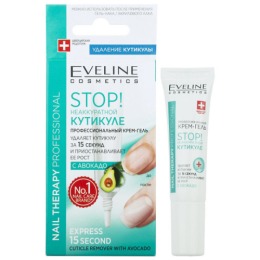 Eveline STOP! неаккуратной кутикуле - профессиональный крем-гель с авокадо серии Nail Therapy Professional 12 мл