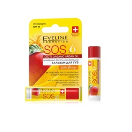 Eveline питательно-восстанавливающий бальзам для губ, серии SOS 100% ORGANIC ARGAN OIL, EXOTIC MANGO,4 мл