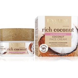 Eveline крем для лица мультифункциональный кокосовый для сухой и чувствительной кожи, серии Rich Coconut