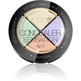 Eveline набор корректоров для макияжа лица Профессиональный, серии CONCEALER SENSATION 4in1