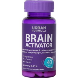 Urban Formula комплекс для улучшения памяти и концентрации внимания UrbanFormula Brain Activator, 40 капсул