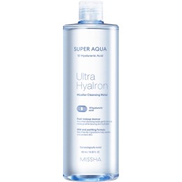 MISSHA мицеллярная вода Super Aqua Ultra Hyalron с гиалуроновой кислотой, 500 мл
