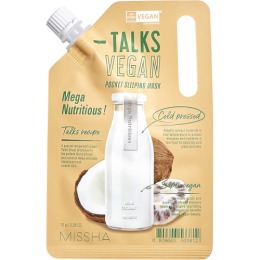 MISSHA маска энерджайзер кремовая Talks Vegan Squeeze Mega Nutritious с экстрактами нони и кокоса, 1 шт