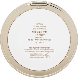 MISSHA тональный кушон Glow Cushion Прозрачное свечение, тон 21N Fair Light Beige,14 г