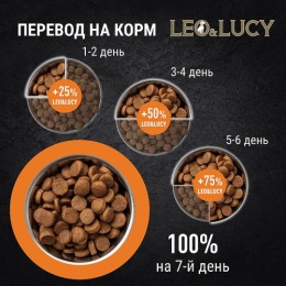 LEO&LUCY сухой холистик корм полнорационный для взрослых собак всех пород с кроликом, тыквой и биодобавками, 4.5 кг