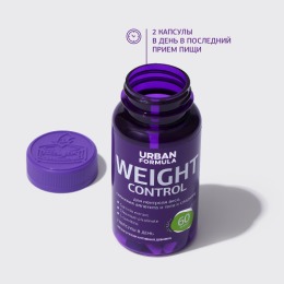 Urban Formula Комплекс для снижения веса и контроля аппетита Weight Control с хромом, л-карнитином и хитозаном, 60 капсул