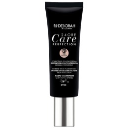 DEBORAH тональный крем-уход 24ORE CARE PERFECTION EXTREME WEAR FOUNDATION, тон 01 белоснежный,30 мл