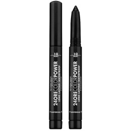 DEBORAH тени-карандаш стойкие 24ORE COLOR POWER EYESHADOW, тон 10 матовый черный,1,4 гр