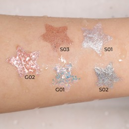 FOCALLURE тени для век жидкие с глиттером Glittering Liquid Eyeshadow, тон: S01 Иней,1.5 г