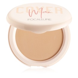 FOCALLURE пудра для лица Covermax Two way cake Pressed Powder, тон: 02 Тёплый бежевый,6.8 г