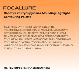 FOCALLURE палетка контурирующая Moulding Highlight Contouring Palette, тон: 02 Шампань,8 г