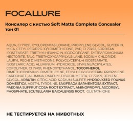 FOCALLURE консилер с кистью Soft Matte Complete Concealer, тон: 01 Натуральный светлый,8 г