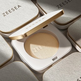 ZEESEA пудра компактная Soft Velvet Pressed Powder, тон 01 Pearl White / жемчужный,7 г