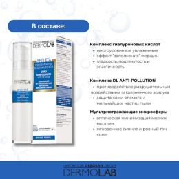 DERMOLAB сыворотка-концентрат антивозрастная с гиалуроновой кислотой ANTI-AGING REPLUMPING SERUM CONCENTRATE OF HYALURONIC ACID, 50 мл