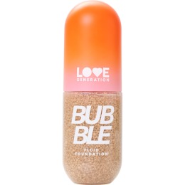 Love Generation тональный флюид Bubble для лица, легкое покрытие, естественный сияющий финиш, тон 01, lily white - светло-бежевый,40 мл