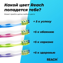 Reach зубная щетка Dual effect Массаж дёсен мягкая