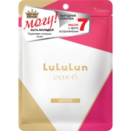 Lululun маска упругость и увлажнение зрелой кожи Over 45 Pink Camellia, 7 шт