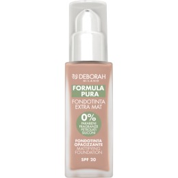 DEBORAH тональная основа матирующая FORMULA PURA EXTRA MAT FOUNDATION, тон: 01 Белоснежный,30 мл