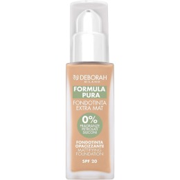 DEBORAH тональная основа матирующая FORMULA PURA EXTRA MAT FOUNDATION, тон: 03 Песочный,30 мл